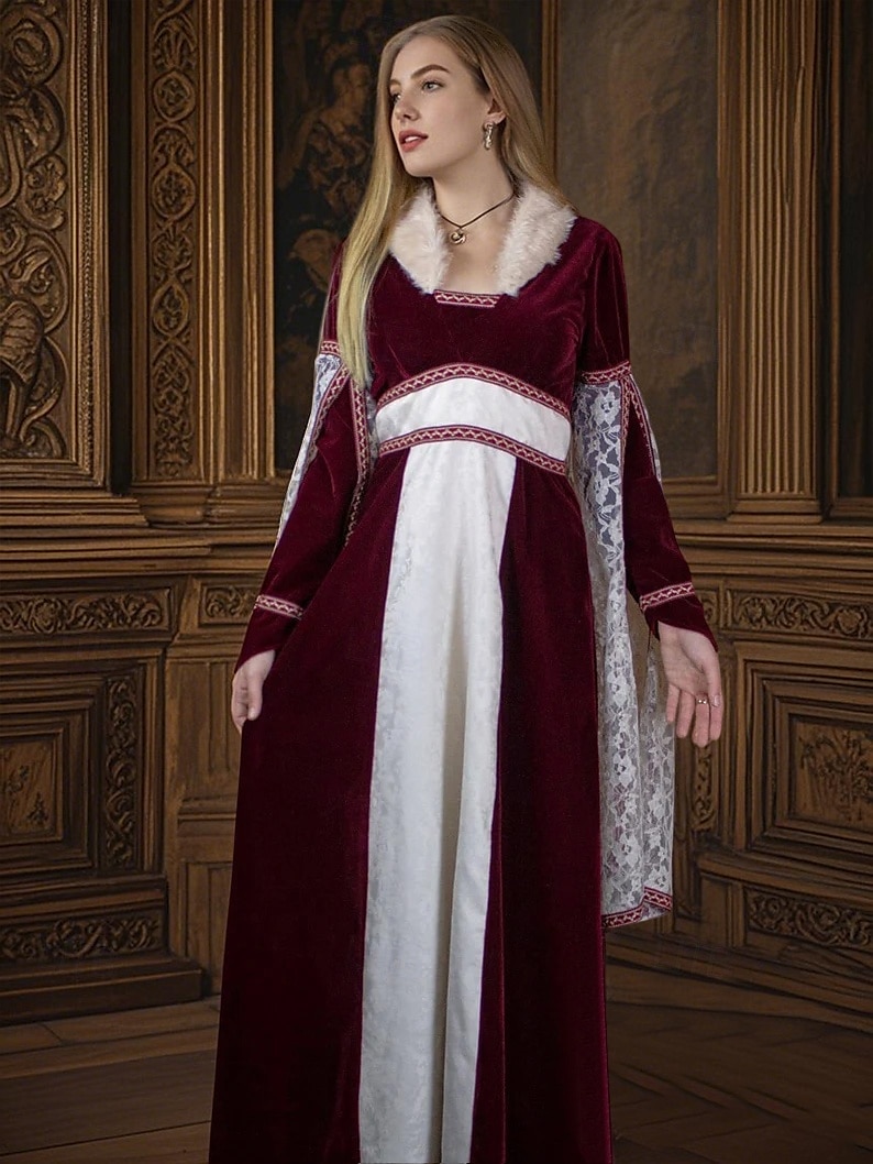 Medieval Renaissance Dress Viking Celtic Knight Women's Viking Royal Halloween Carnival Masquerade Performance LARP Ren Faire Adults' Dress 2025 - $169.99 –P5