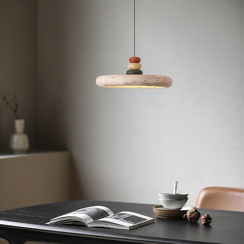 Lampadari a sospensione a LED bianco caldo/bianco, 1 luce, stile giapponese wabi sabi, per hall di hotel, illuminazione creativa, lampada da soffitto per balcone, sala ristorante, 100-265 V. del 2025 a $116.99 –P3