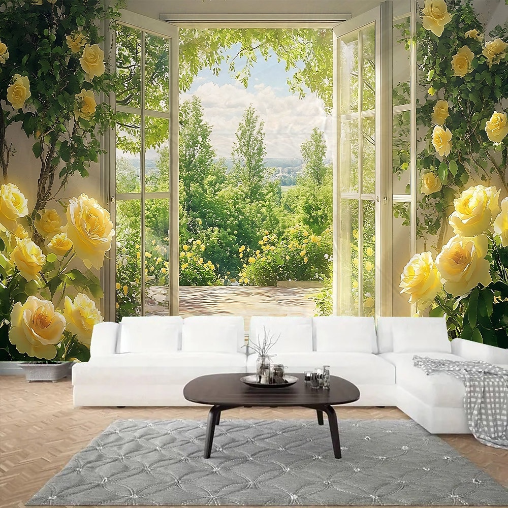 schöne natürliche Landschaft vor dem Fenster hängen Wandteppich Wandkunst große Wandteppich Wandbild Dekor Fotografie Hintergrund Decke Vorhang Haus Schlafzimmer Wohnzimmer Dekoration 2026 - $17.99 –P2
