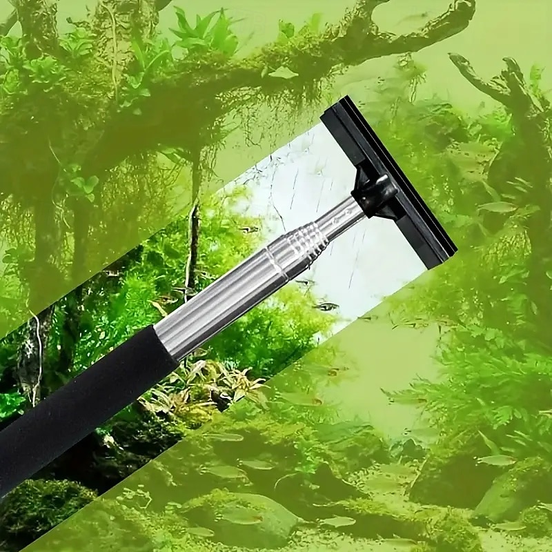 מברשת אקווריום טלסקופית 1 יחידה לניקוי חלונות ומשטחים חיצוניים באקווריומים אידיאלית להסרת אצות ופסולת כלי לניקוי אקווריום 2025 - $17.49 –P4