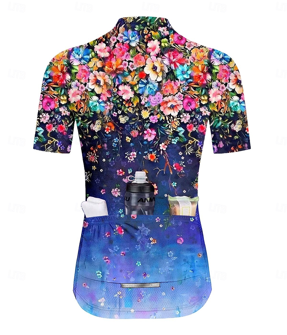 Femmes Maillot de cyclisme Manche Courte Cyclisme Maillot Top avec 3 poches arrière Écran solaire Résistant aux UV Respirant Séchage Rapide Bleu de minuit Des sports Vêtement Tenue de 2025 ? $23.19 –P2