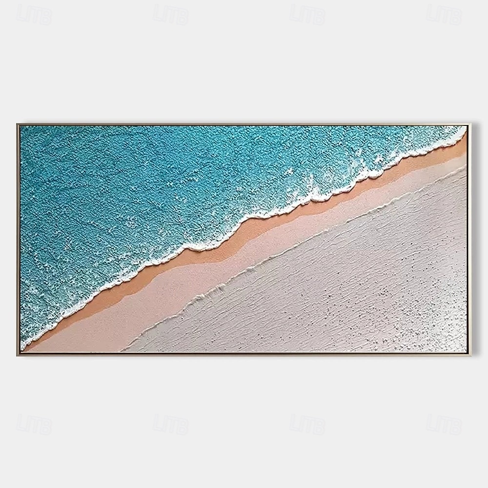 blaues Ozean-Ölgemälde, handgemaltes zeitgenössisches Indigo-Gemälde auf Leinwand, großes Kunst-Ozean-Meer-Gemälde, Fisch in der Tiefe, Wohndekor-Gemälde, 3D-Seelandschaft-Ölgemälde 2025 - $88.99 –P5