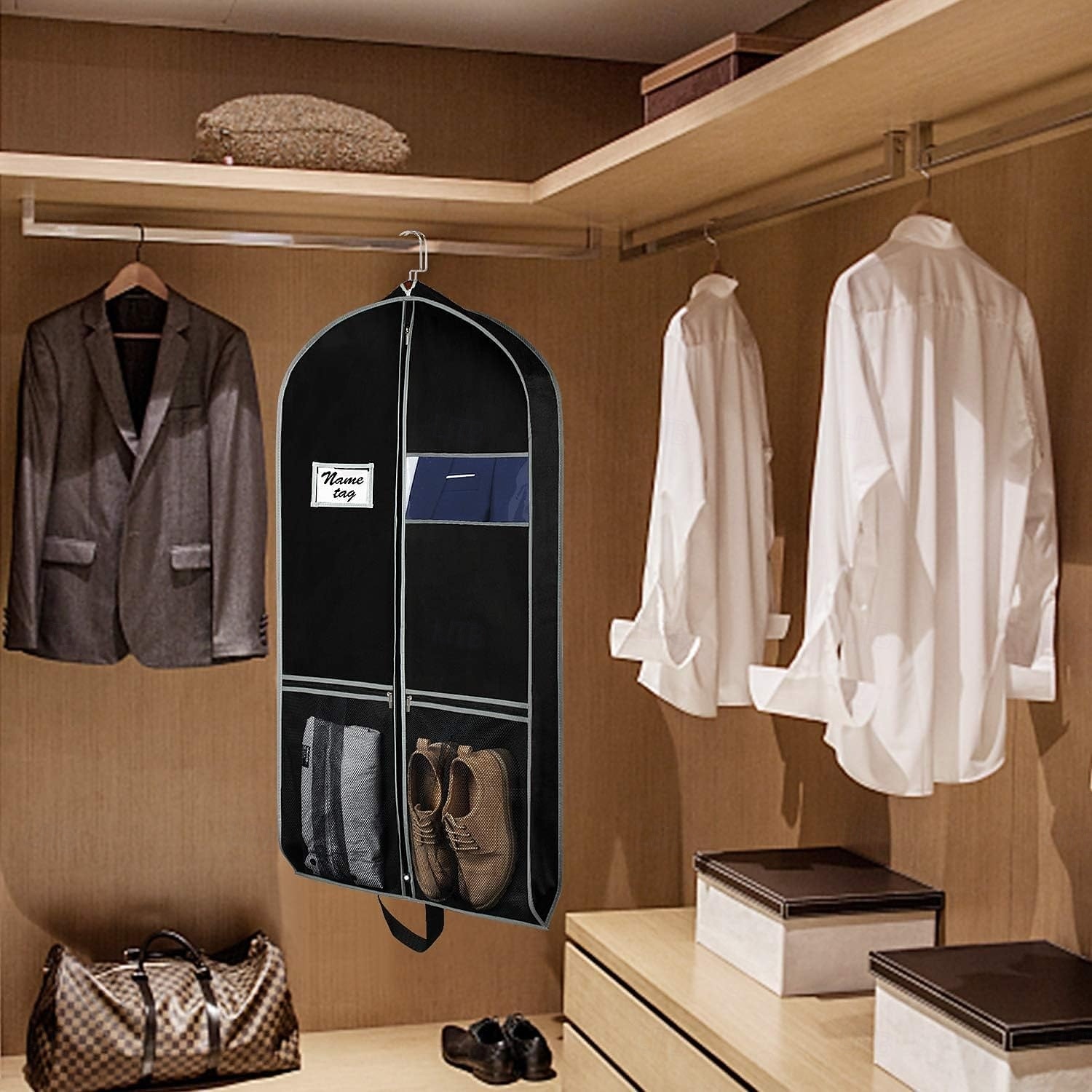 torby podróżne na ubrania i organizer do szafy pokrowiec na ubrania z uchwytami składany pokrowiec na garnitur ochraniacz na kurtki, płaszcze, koszule, sukienki i różne płaszcze 2026 - $15.99 –P8