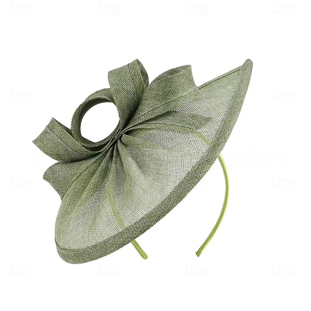 Copricapo fedora di lino matrimonio festa serale tea party corsa dei cavalli cocktail vintage carino con copricapo floreale del 2026 a $17.49 –P13