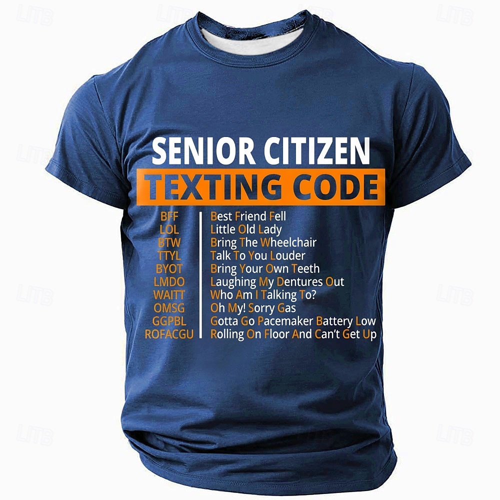 Męskie Tekst Zabawny slang Podkoszulek Krótki rękaw Podkoszulek Druk 3D Półgolf Koszula Moda Codzienny Ulica Codzienny Czarny Niebieski Zielony Lato Wiosna Odzież S M L XL XXL XXXL 2025 - $17.99 –P3