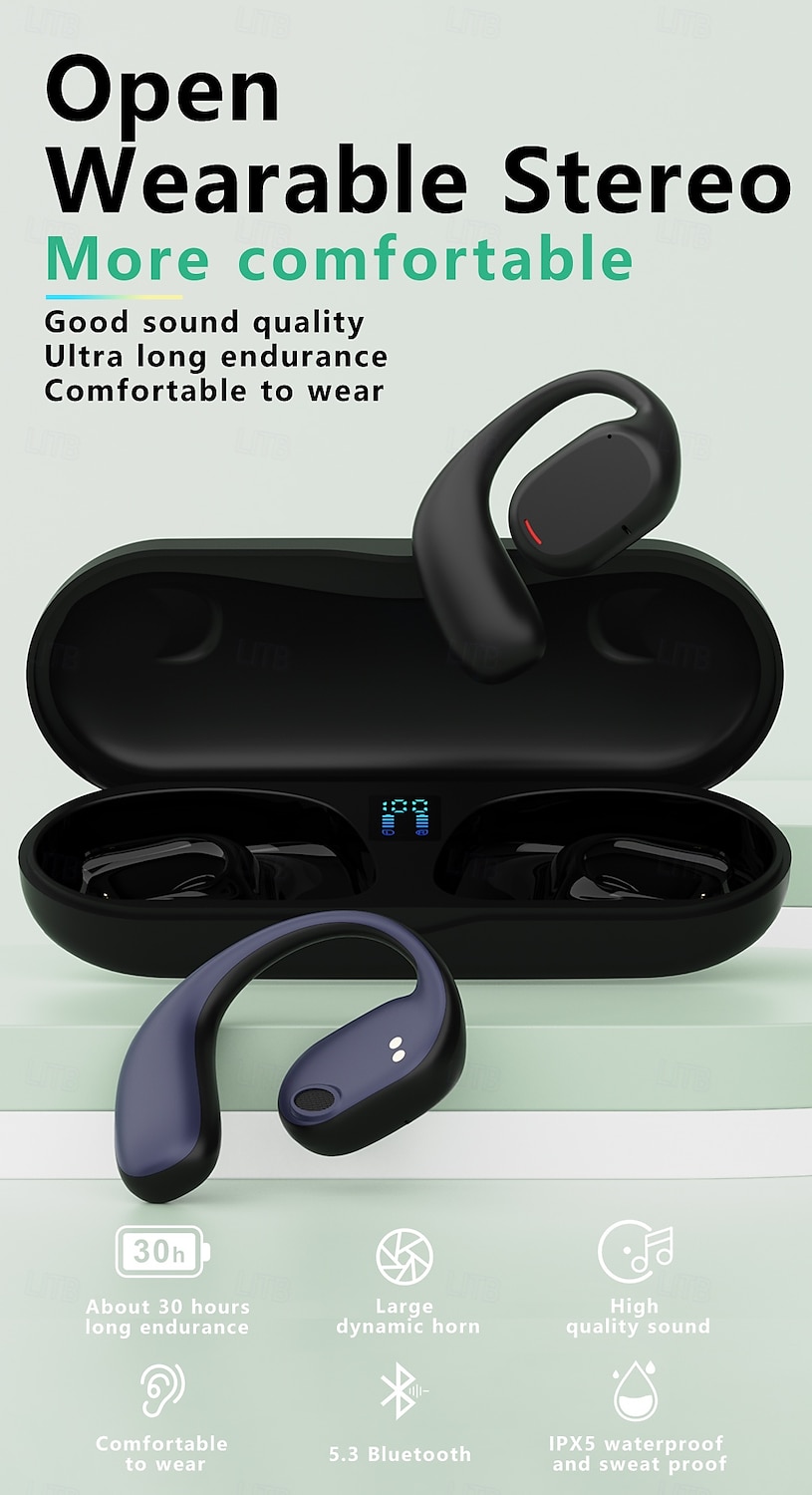 X29 Bluetooth 5.3 Hands-Free Headset Ear Hook Sports Hi-Fi with Charging Box for Fitness & Mobile Phones 2025 - $25.99 –P1