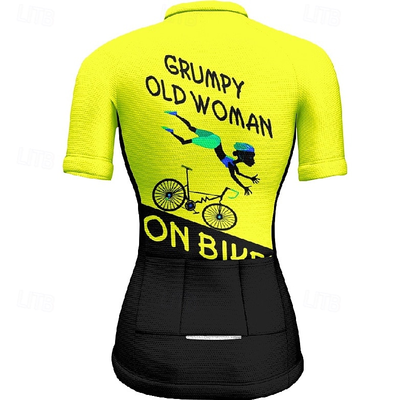Damskie Koszulka rowerowa Graficzny Litery i cyfry Krótki rękaw Rower Tee Tshirt Dżersej z 3 tylnymi kieszeniami Kolarstwo górskie Szybkie wysychanie Anatomiczny kształt Odprowadzające wilgo 2026 - $23.99 –P5