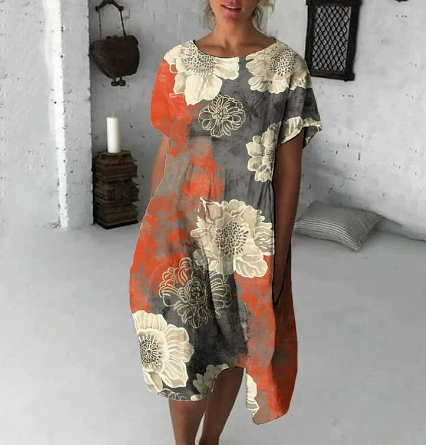 Női Midi ruha Hüvelyruha Bodycon ruha Szabadság Alkalmi Boho Napi Alkalmi Tengerpart Normál Virágos Grafika Ujjatlan Terített nyak Világossárga Medence Égszínkék Narancssárga Nyár Tavasz 2025 - $18.99 –P1