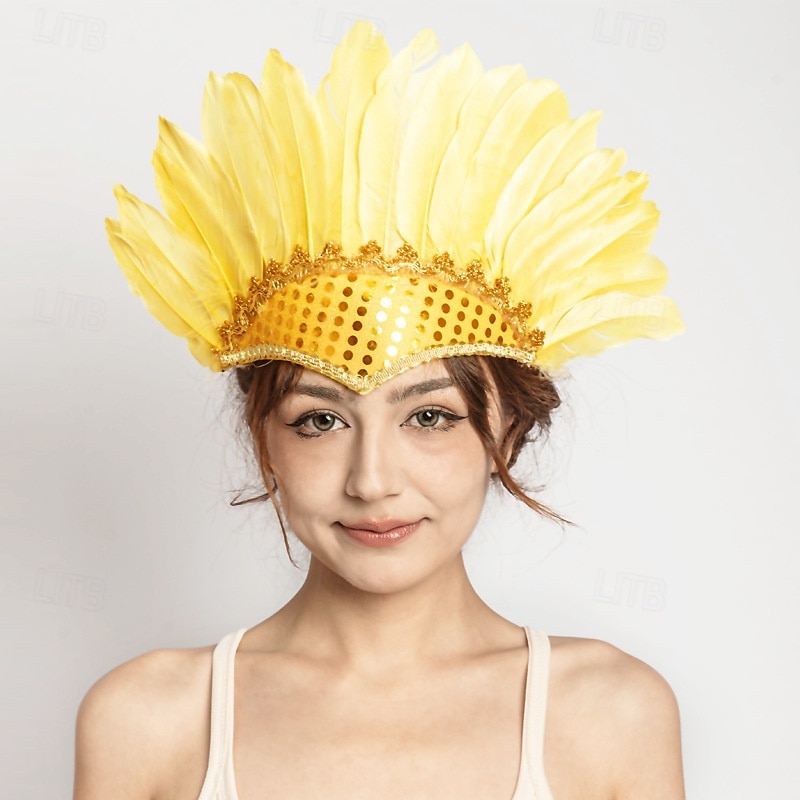 Drag Queen Regenbogen Stolz Regenbogen Krone Federkopfschmuck Erwachsene Unisex Pride Parade Pride-Monat Halloween Karneval Einfaches Karnevalskostüm 2025 - $10.99 –P3