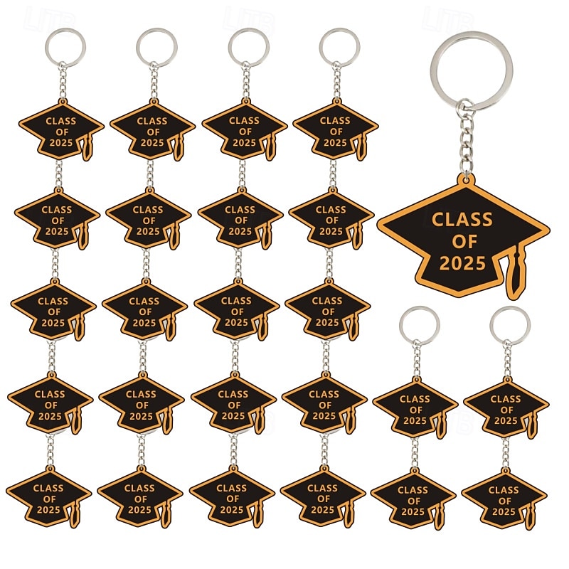 10 Pieces Class of 2025 Graduation Keychains Rubber Key Chains Grad Cap 2025 - $24.99 –P4