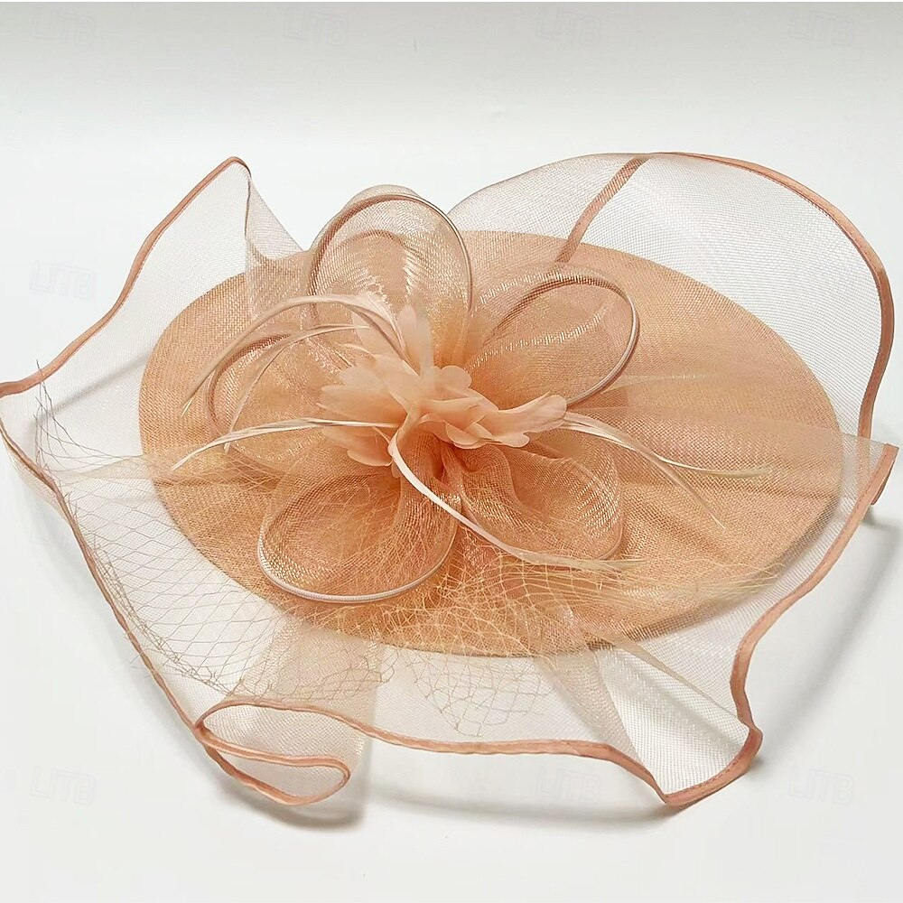 Headdress Sinamay Fedora Hat Wedding Evening Party Tea Party Horse Race Cocktail Vintage Cute With Feather Headpiece Headwear 2026 - $38.99 –P12