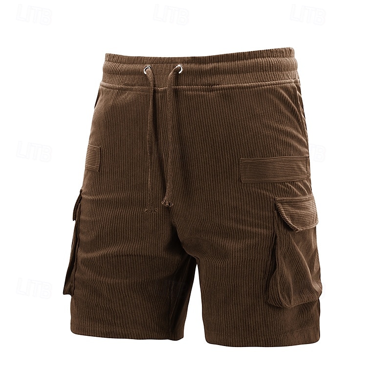 Voor heren Cargoshorts Korte broek Casual korte broek Wandelshorts Corduroy korte broek Trekkoord Elastische taille Meerdere zakken Effen Ademend Vochtregelerend Knielengte Buiten Casual Dagelijks 2025 - $22.99 –P2