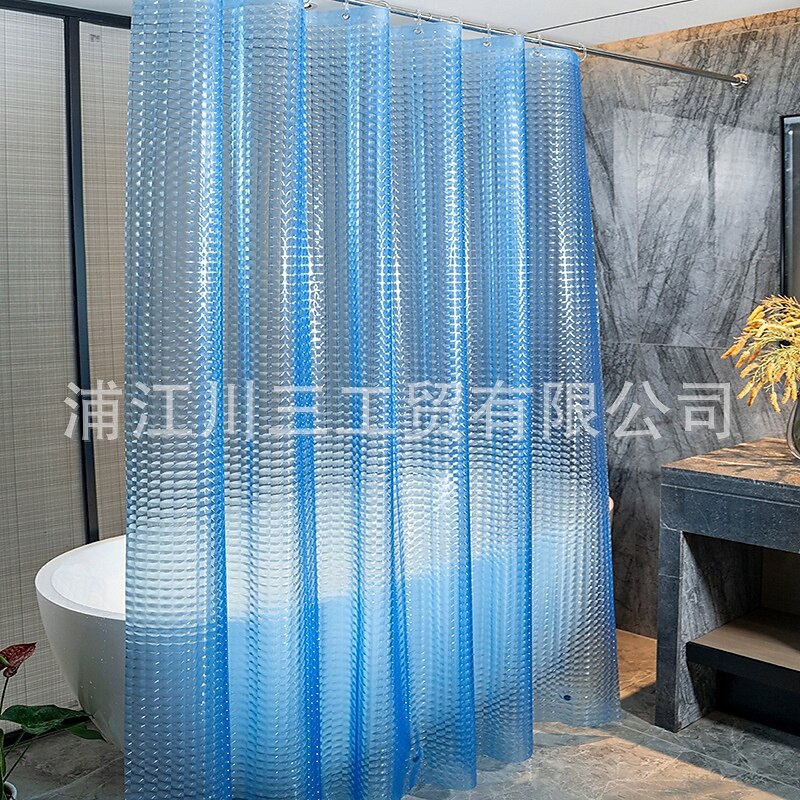 Shower Curtain PEVA Waterproof Mould Proof&Mildew Resistant Bathroom Curtains with Hooks Easy Installation Quick-Drying 180cm*180cm(70"*70") 2025 - $16.99 –P16