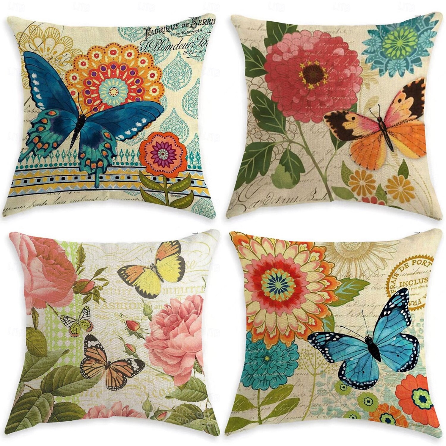 Bloem Pastorale Decoratieve Toss Kussens Cover 1PC Zacht Vierkant Bank Kussen Case Kussensloop voor Slaapkamer Woonkamer Sofa Stoel 2025 - $12.99 –P1