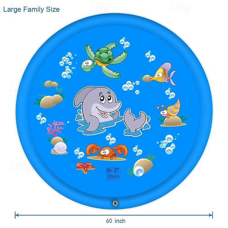 68inch Outdoor Water Play Mat Multi-Color Marine Life Design Durable PVC Splash Pad with Sprinkler Features Non-Slip & Inflatable Ideal for Lawn and Garden Fun Water Toys 2025 - $38.99 –P11