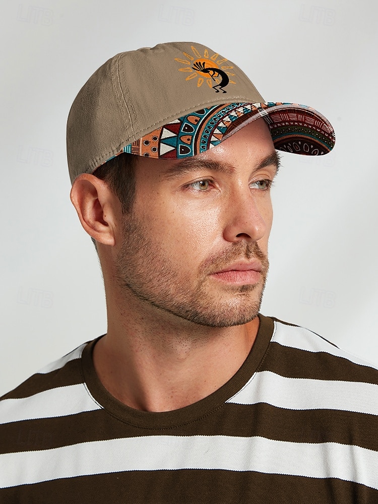 Cappellino da baseball da uomo con stampa mimetica e motivo tribale, cappello regolabile con protezione solare per sport all'aria aperta, escursionismo e abbigliamento casual del 2026 a $14.99 –P1