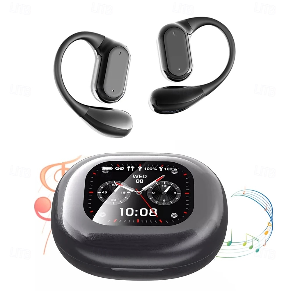 Q18 Ear Hanging Full Color Touch Screen Noise Reduction Bluetooth Earphones Multi functional Touch Screen OWS Ear Hanging 2025 - $27.99 –P15