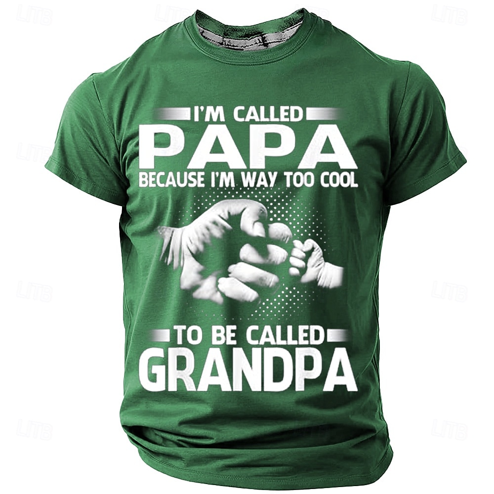 2025年 男性用 面白いスラング お父さん Tシャツ 半袖 Tシャツ 3Dプリント クルーネック シャツ ファッション 日常 カジュアル ストリート カジュアル 日常 ブラック ルビーレッド ブルー 夏 春 衣類 S M L XL XXL XXXL  コレクション – $19.99 –P1