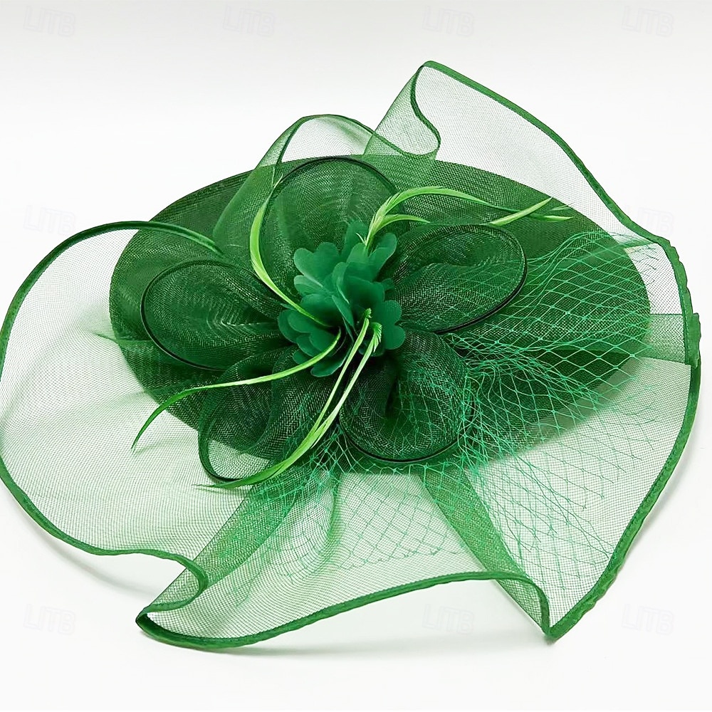 Headdress Sinamay Fedora Hat Wedding Evening Party Tea Party Horse Race Cocktail Vintage Cute With Feather Headpiece Headwear 2026 - $38.99 –P14