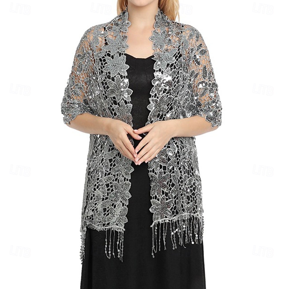 Dames Wikkel Elegante Zon Bescherming Mouwloos Kant Bruiloft Wikkels Met Effen Kleur Voor Bruiloft Zomer 2025 - $26.99 –P15