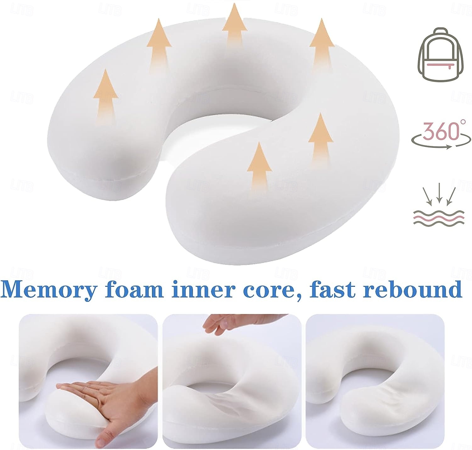 Neck Pillow for Traveling, Upgraded Travel Neck Pillow for Airplane 100% Pure Memory Foam Travel Pillow for Flight Headrest Sleep, Portable Plane Accessories 2025 - $15.49 –P2