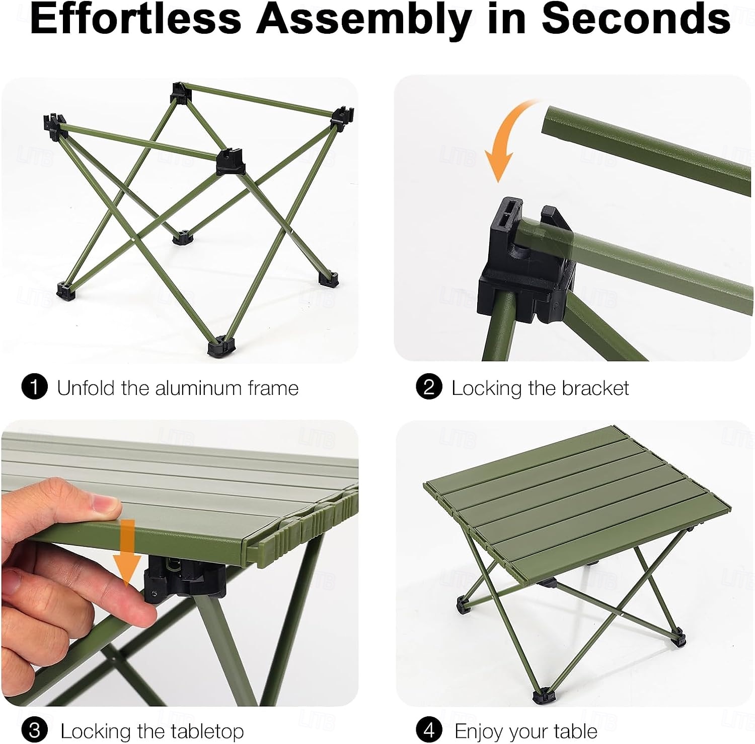 2026年 ポータブルキャンプサイドテーブル、超軽量アルミ折りたたみビーチテーブル、キャリーバッグ付き、屋外調理、ピクニック、キャンプ、ボート、旅行用  コレクション – $40.29 –P4