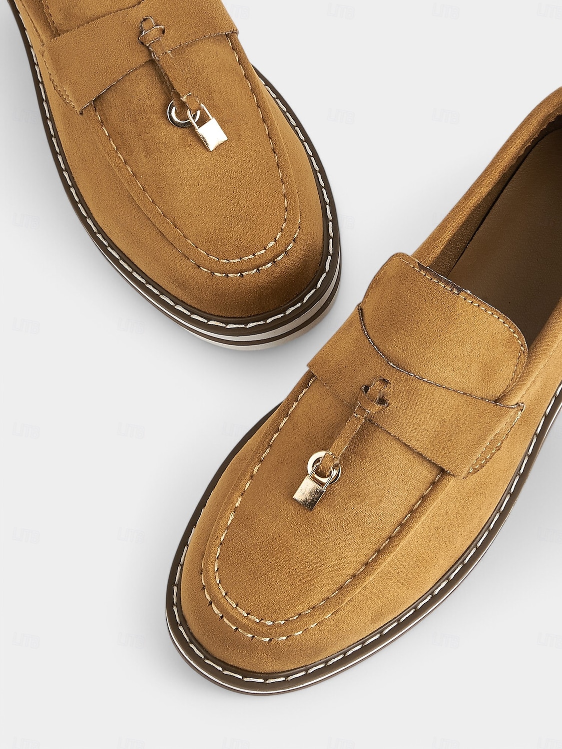 mocasini de damă cu platformă din piele întoarsă artificială cu detaliu cu ciucuri – stil la modă și la modă pentru zilele casual de birou și ieșirile zilnice 2025 - $34.99 –P5