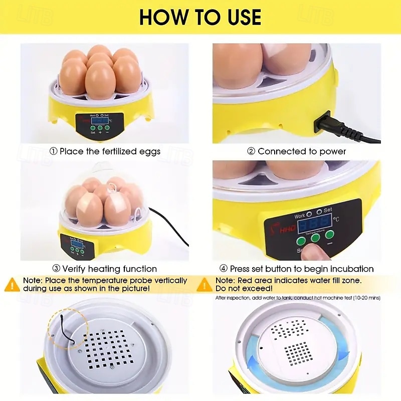 Small Family Use Egg Incubator Automatic Temperature Control Intelligent Incubator 7-egg Capacity Suitable for Chickens Ducks Turtles Birds 2025 - $47.99 –P3