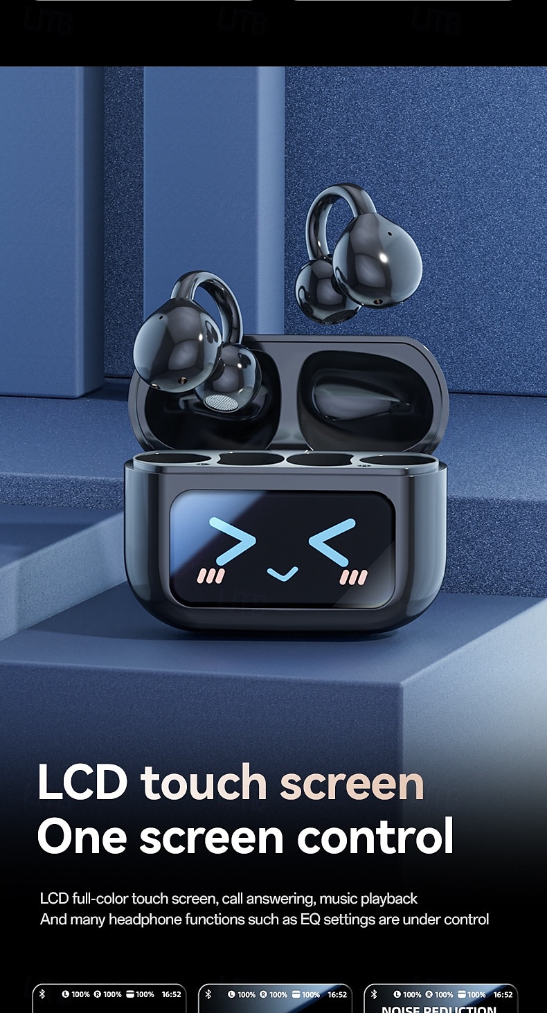 M100 אוזניות אלחוטיות אמיתיות TWS עם קליפ Bluetooth 5.3 עיצוב ארגונומי סאונד מצוין מקיף עבור כושר חדר כושר טיולים 2025 - $25.99 –P3
