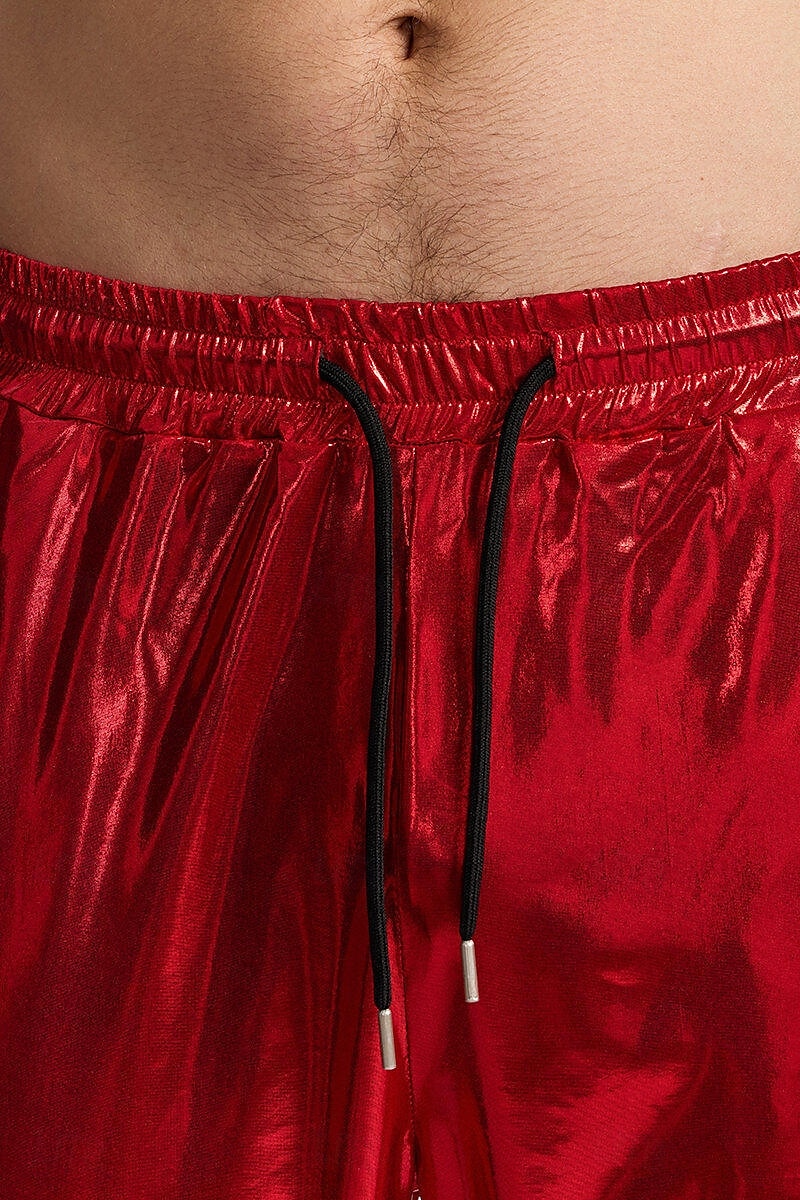 Retro 80. léta Po kotníky Kalhoty Běžci Disko Lesklý latexový patent Kov Maškarní kostým Pánské předvečer Všech svatých Karneval Pride Parade Měsíc hrdosti Dospělé Kalhoty Celý rok 2025 - $29.99 –P16