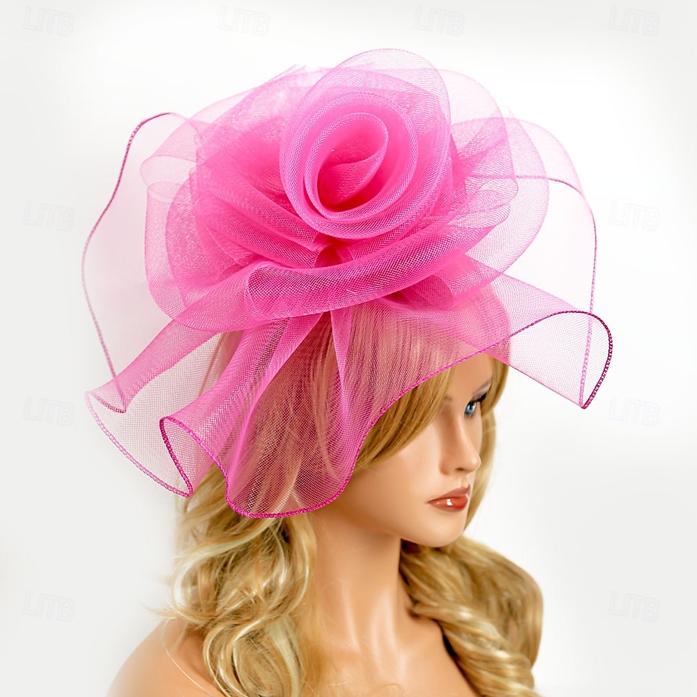 Päähine Tylli Fedora Hattu Häät Syntymäpäivä Iltajuhla Tee-juhla Hevoskilpailu Vintage Suloinen Kukallinen Päähine 2026 - $21.99 –P1