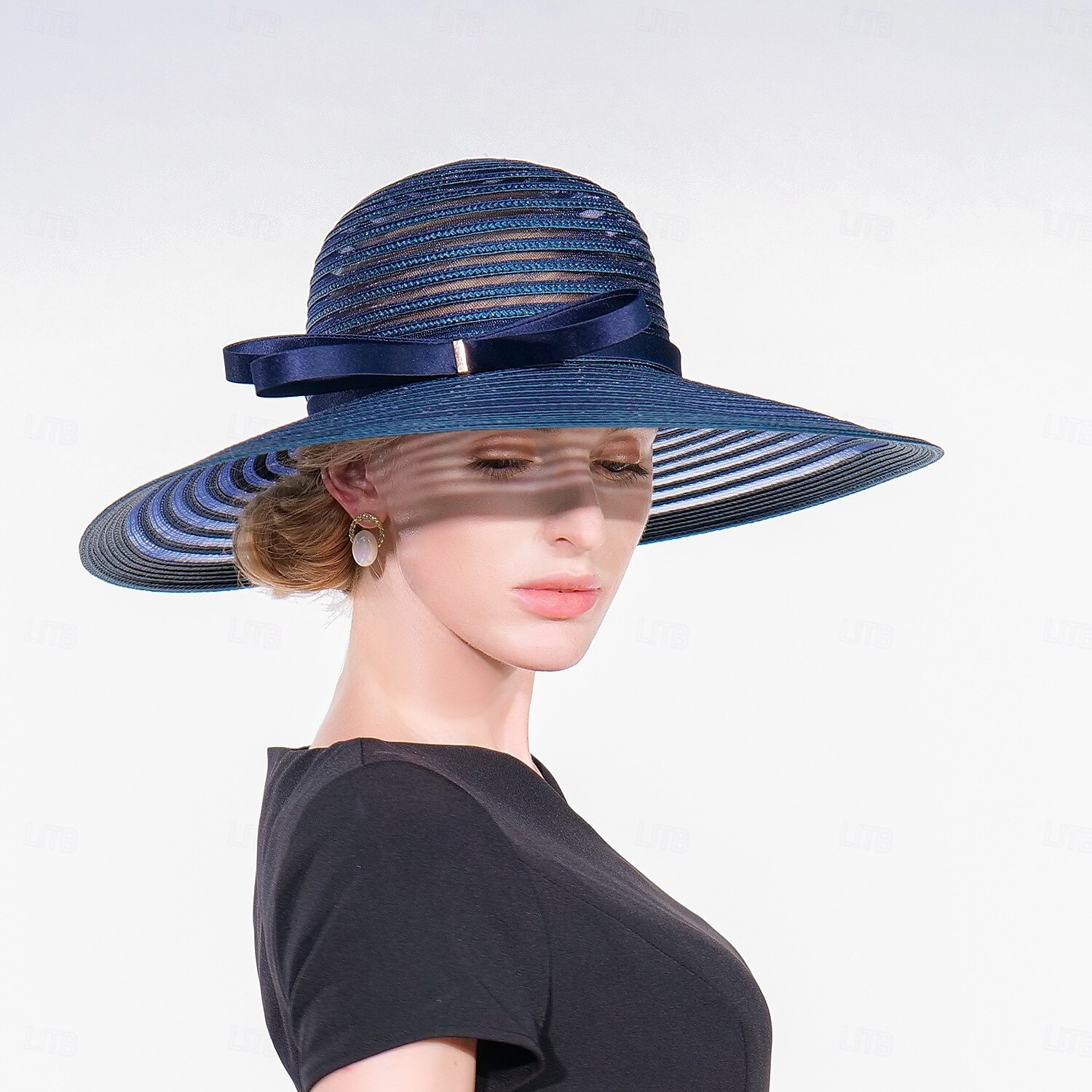 Sombreros de fibra, sombrero bombín/cloche, sombrero de pescador, sombrero flexible, boda, fiesta de té, boda elegante con lazo, tocado de empalme, tocado. 2025 - $42.99 –P13