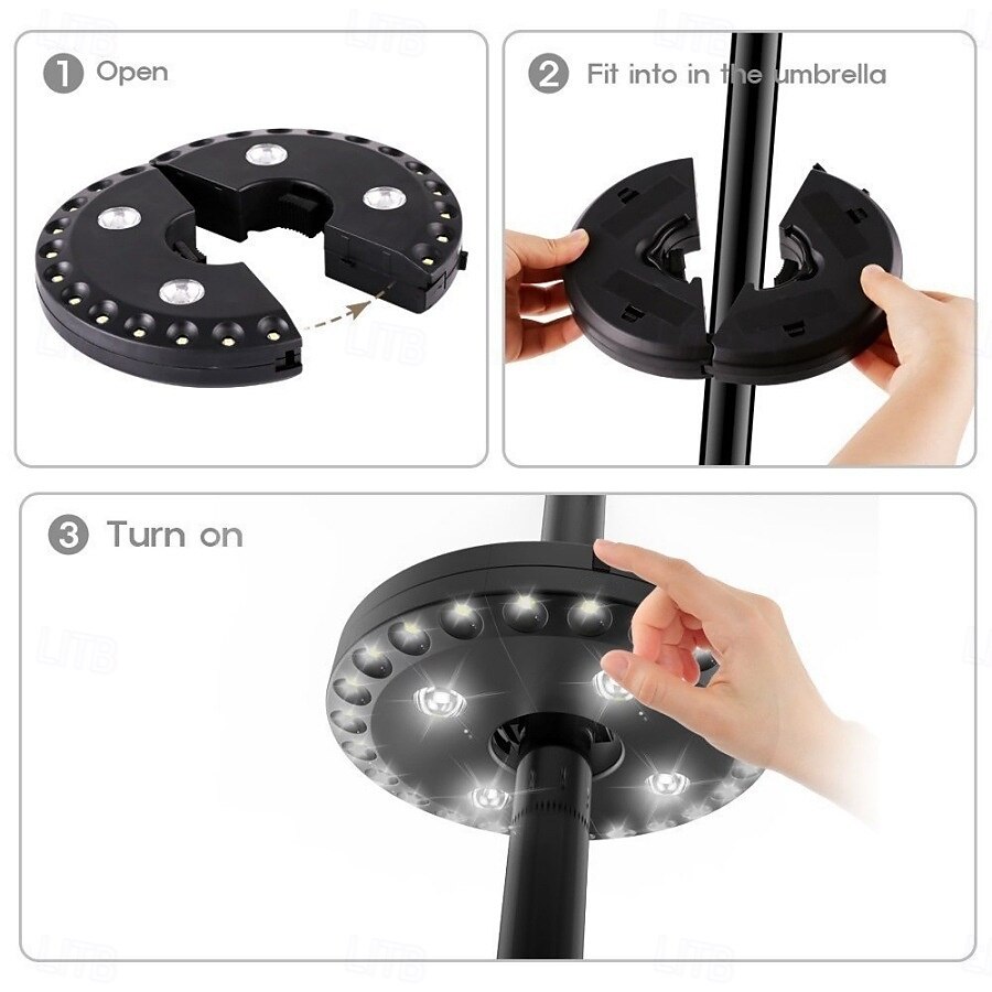 Patio Umbrella Light 3 Brightness Modes Cordless 28 LED Lights-4 x AA Battery Operated,Umbrella Pole Light for Patio Umbrellas,Camping Tents or Indoor Use 2025 - $13.49 –P3
