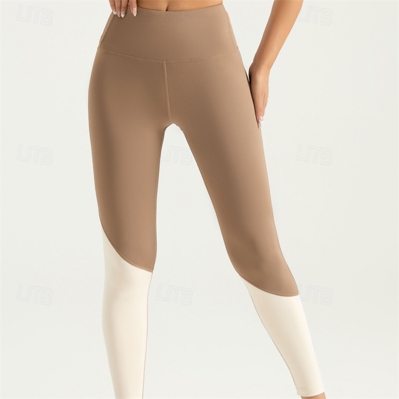 Női Jóga nadrág Jóga leggings Kollázs Hasformáló Alakformáló Magas derék Jóga Edzőterem edzés Pilates Harisnyanadrág Színes Barna Khakizöld Spandex Ősz Sport Sportruházat Nyúlós Sovány 2025 - $22.99 –P8