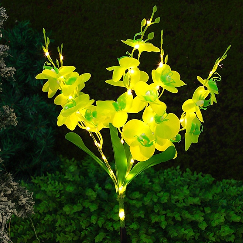 Lot de 2 lampes solaires d'extérieur étanches en forme de fleurs, luminaire décoratif d'extérieur, idéal pour un jardin, une terrasse, une cour, un sentier ou des vacances de 2025 ? $45.99 –P10