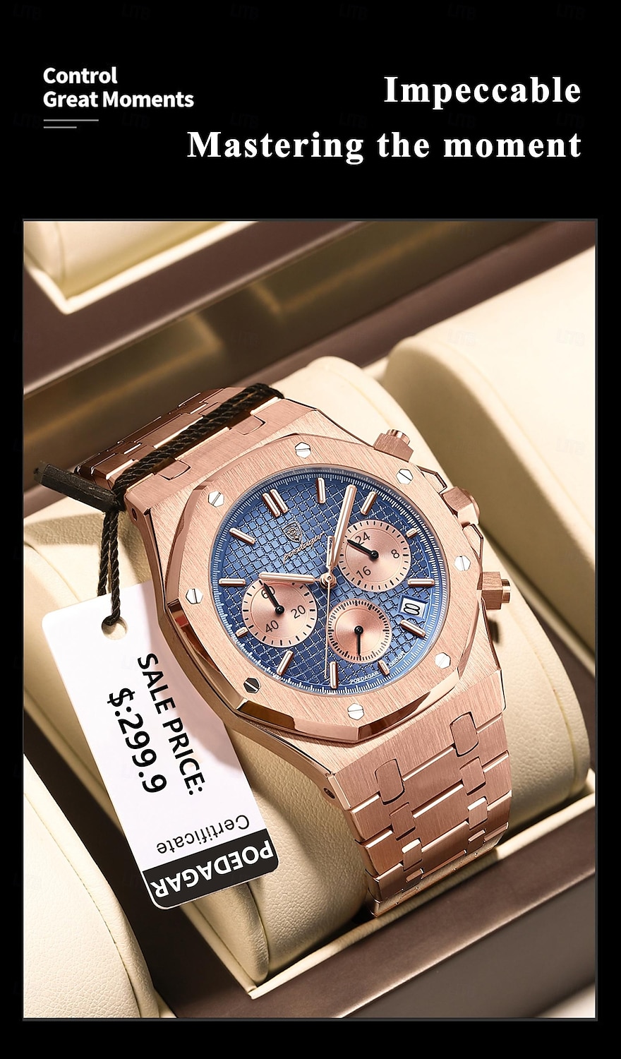 Men Mechanical Watch Quartz Watch Retro Vintage Wristwatch Luminous LED Back Light Chronograph Waterproof Stainless Steel Watch 2026 - $47.99 –P10