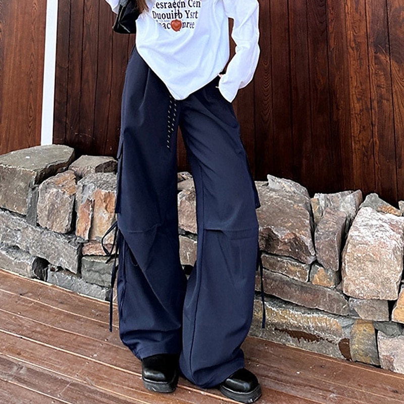 Women's Cargo Pants Hiking Pants Trousers Tactical Pants Outdoor Regular Fit Waterproof Pants / Trousers Drawstring Elastic Waist Black Red Hunting Climbing Camping / Hiking / Caving S M L XL 2025 - $22.99 –P5