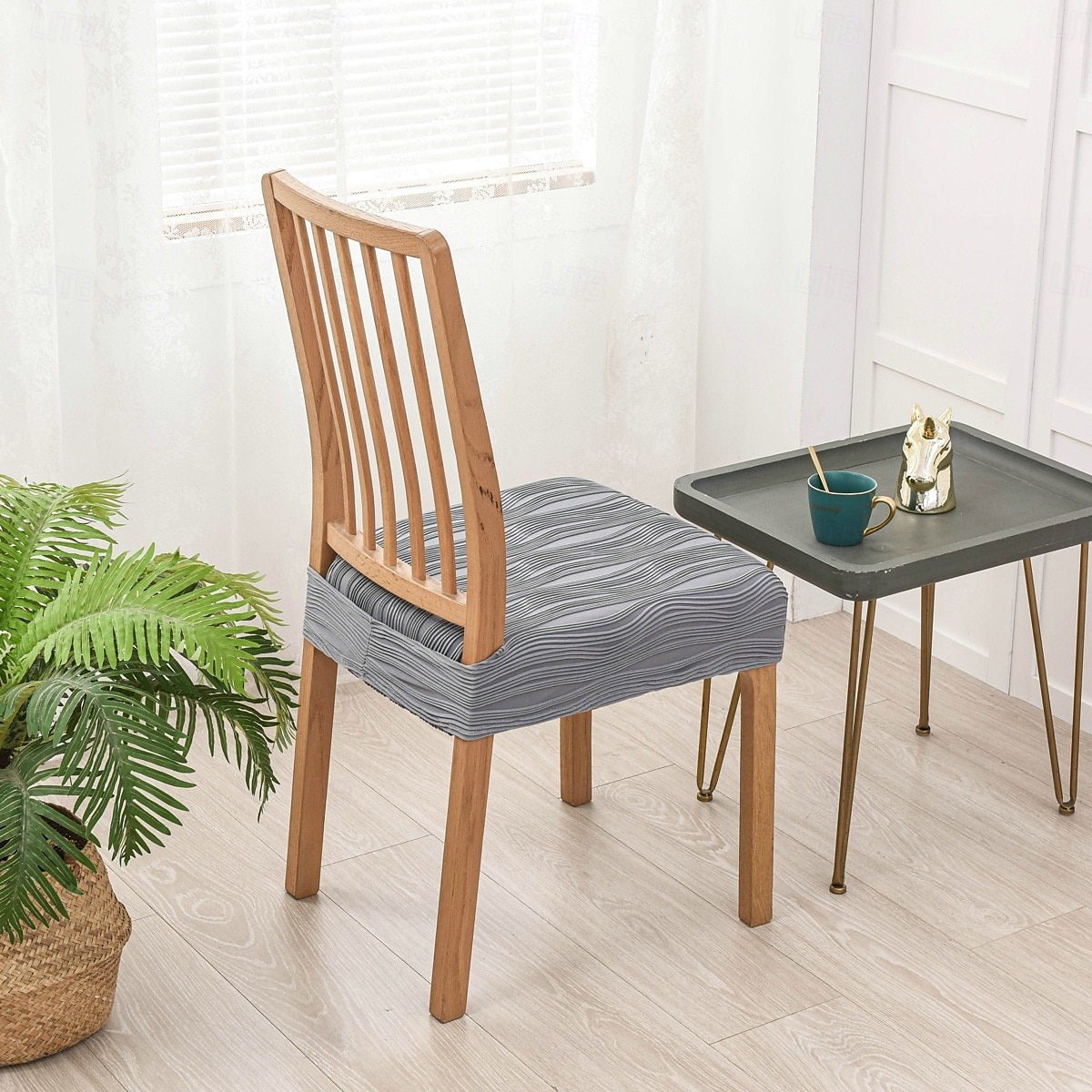 Fundas elásticas para asientos de sillas de comedor, fundas suaves, extraíbles y lavables para sillas de comedor, funda protectora para asientos de comedor 2025 - $10.99 –P10