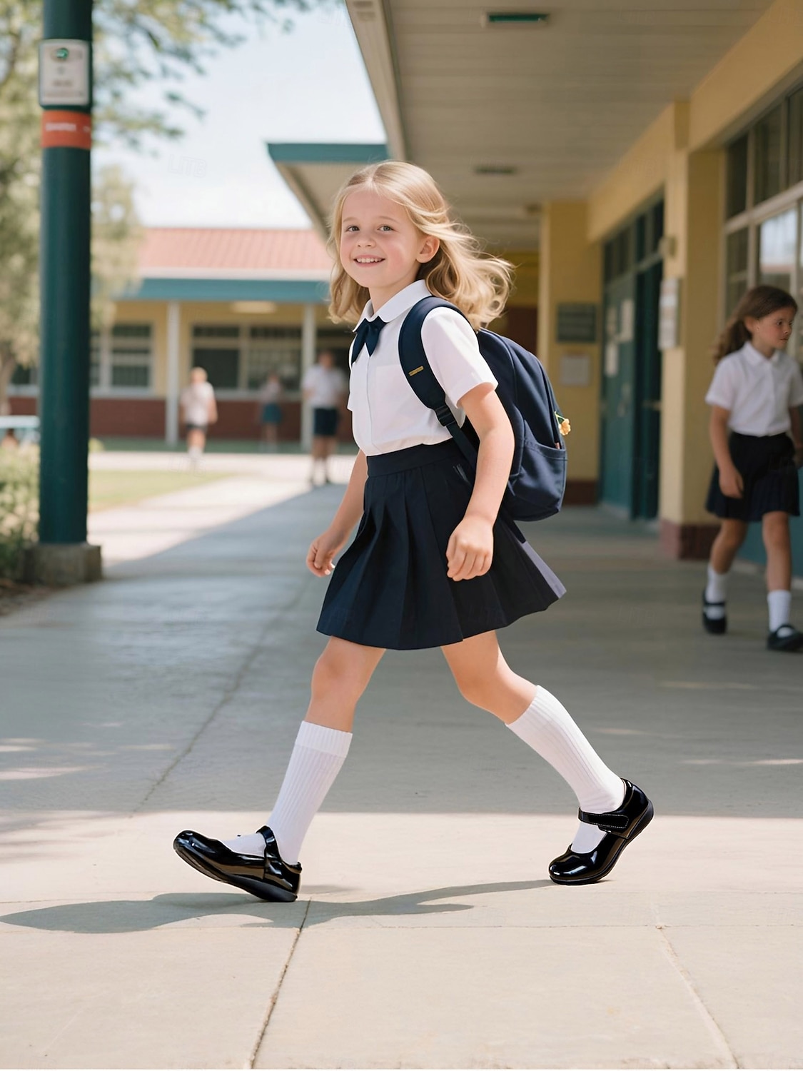 scarpe mary jane nere verniciate per bambine con cinturino a strappo – scarpe eleganti per la scuola elementare del 2026 a $34.99 –P8