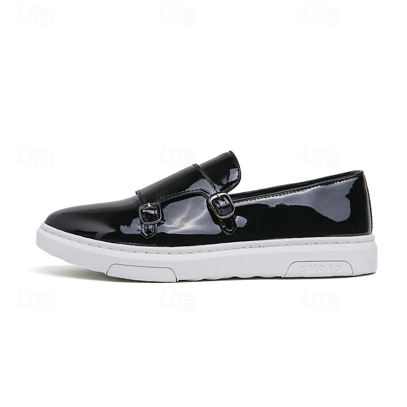 Witte instappers met monniksband voor heren – elegante casual schoenen voor op kantoor, evenementen en zakelijke casuals 2025 - $46.99 –P3
