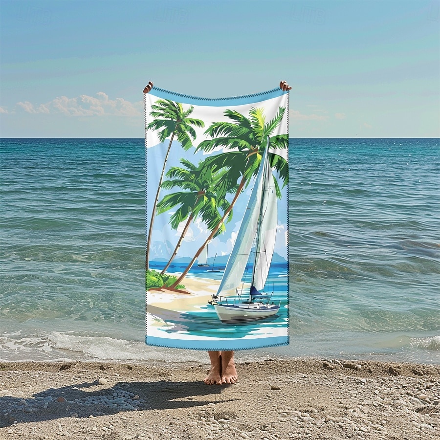 telo mare stampato, telo mare leggero e anti-sabbia ad asciugatura rapida, ideale per viaggi, piscina e uso all'aperto del 2026 a $12.99 –P3