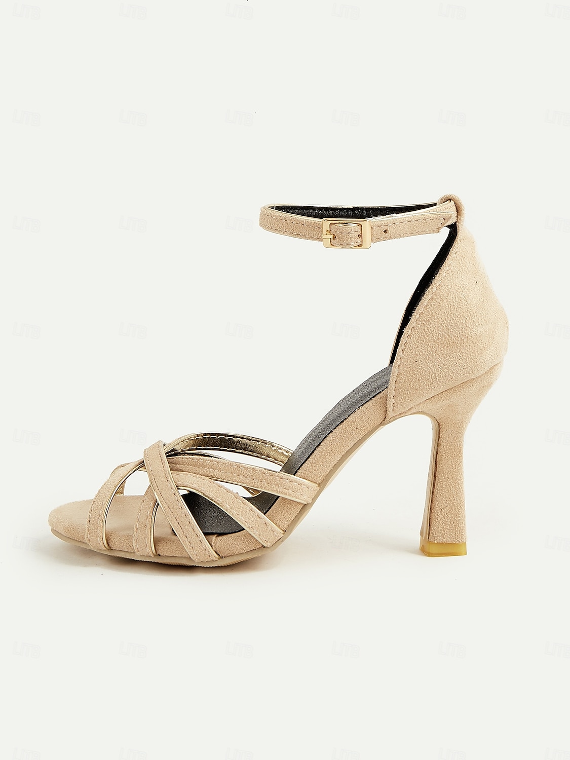 Women's Nude Suede Strappy Heels – 1950s Elegant Ankle Strap Open Toe Sandals for Wedding, Party & Summer Dressy Occasions 2026 - $54.99 –P4
