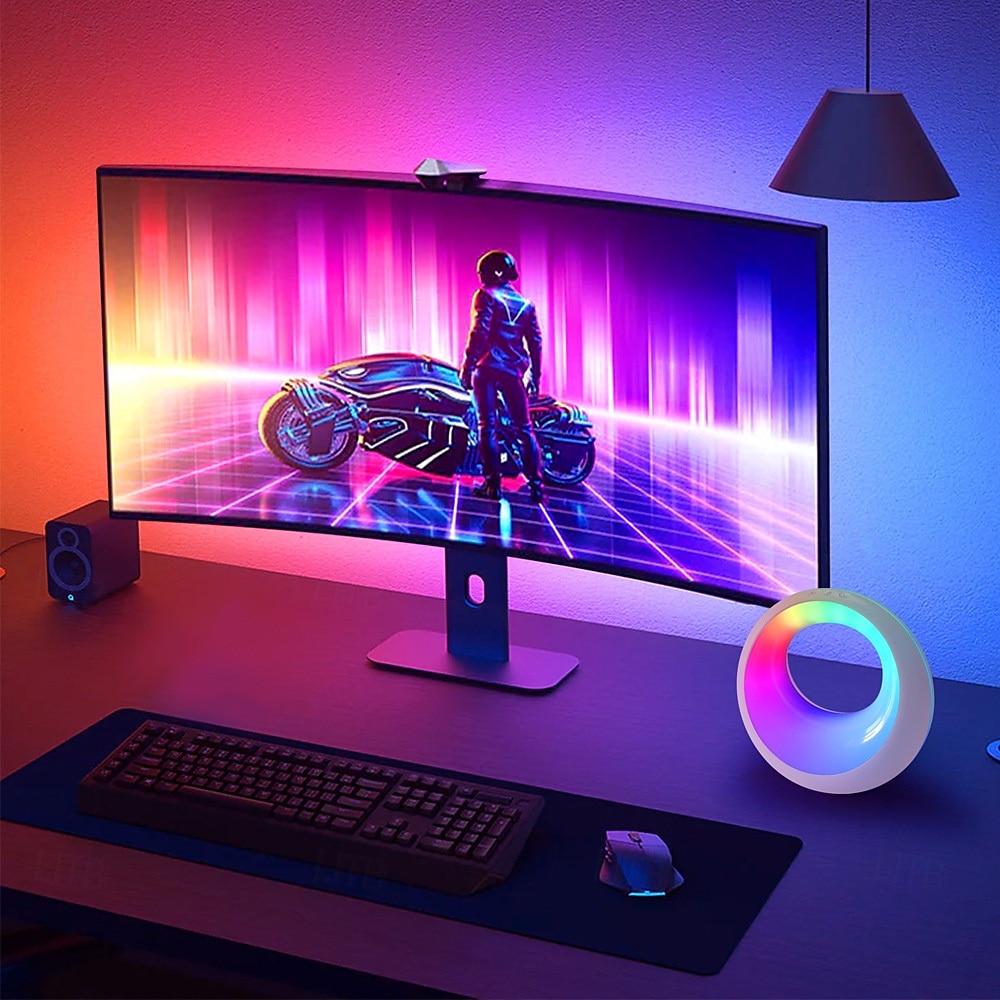 1 pz luce notturna dimmerabile a colori RGB con telecomando, timer dimmerabile touch, batteria ricaricabile USB, luce notturna per interni e camera da letto del 2025 a $24.99 –P6