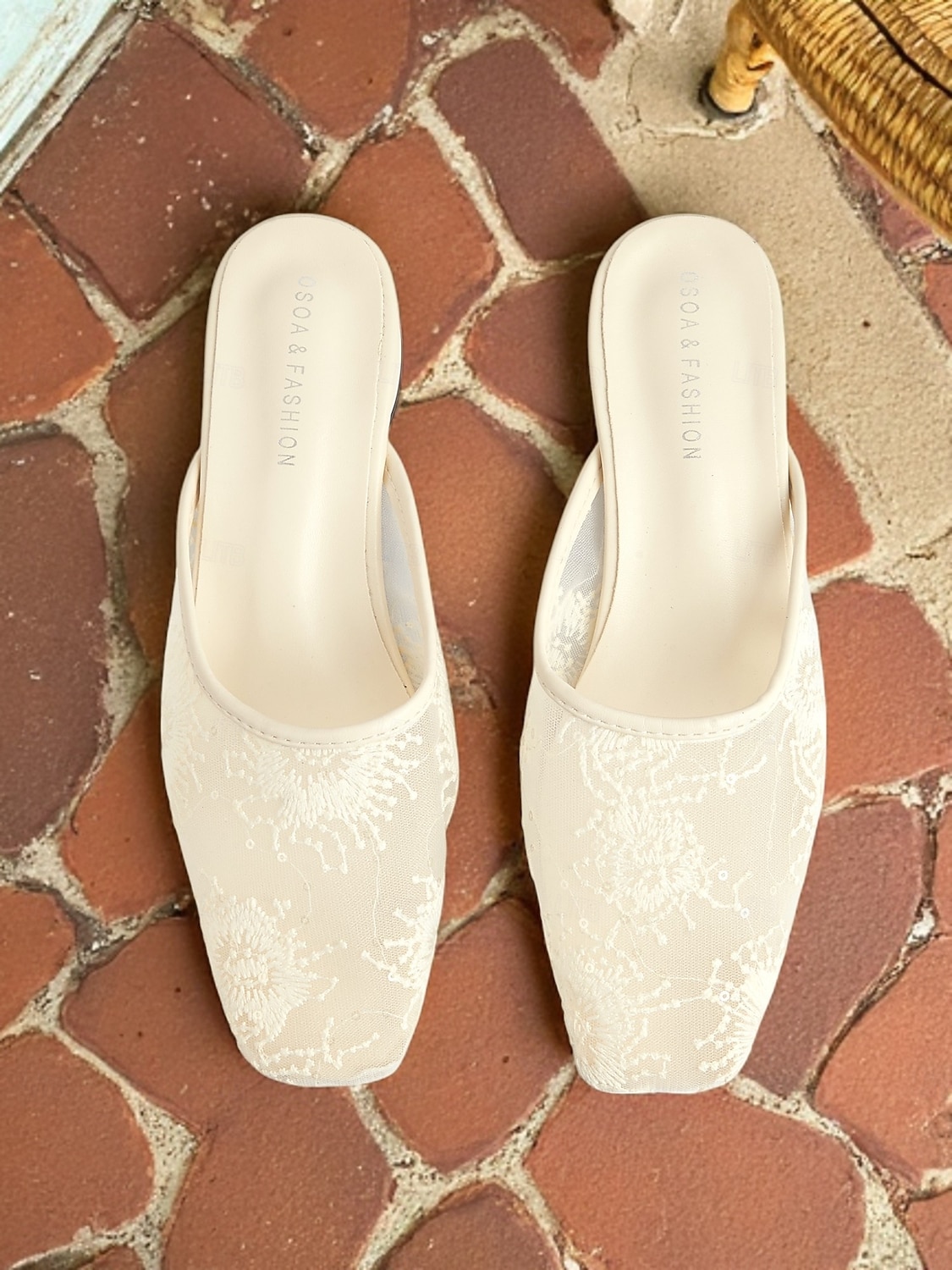 naisten valkoiset pitsiset balettitassut – tyylikkäät silkkaa verkkohääkengät morsiamelle ja kesän puutarhajuhliin 2026 - $29.99 –P2