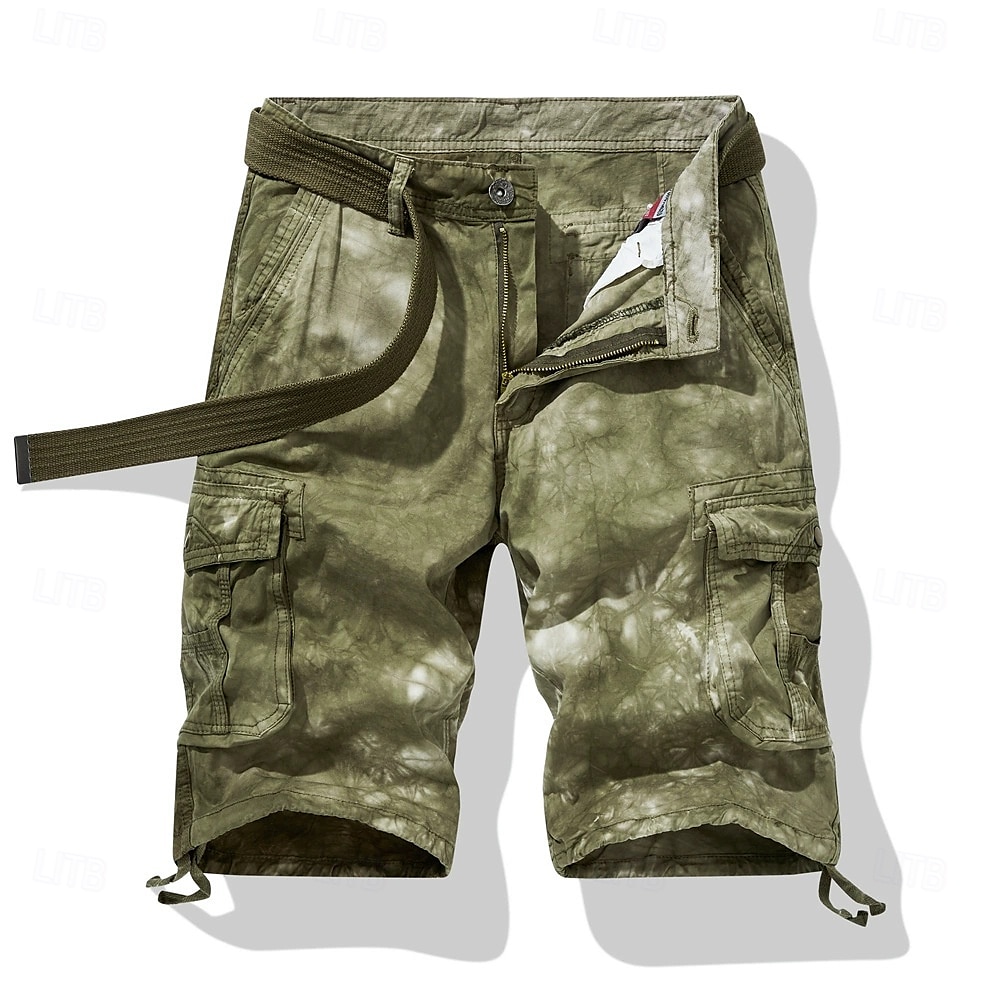 Herren Cargo-Shorts Outdoor Shorts Camping-Shorts Shorts Freizeitshorts Mehrere Taschen Gerader Schnitt Batik Tarnung Feuchtigkeitsableitend tragbar Knielang Outdoor Lässig Täglich Mode Klassicher 2025 - $27.99 –P8