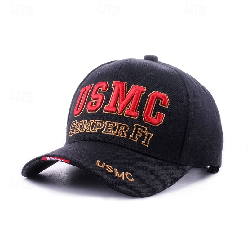 Ανδρικά Τζόκεϊ Καπέλο ηλίου Καπέλο φορτηγατζή Μαύρο Ρουμπίνι Μείγμα Βαμβακιού Κεντητό Μοντέρνα Καθημερινό Καθημερινά Σχολικός Ρουχισμός Γράμμα Προσαρμόσιμη Αντιηλιακό Αναπνέει 2026 - $8.99 –P5