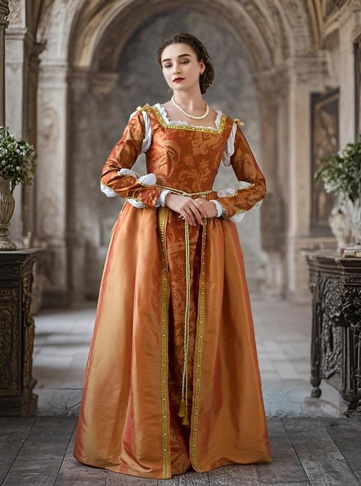 Médiéval Renaissance Robe Robes de Bal Viking Chevalier Celtique Déguisement Femmes Royal Halloween Carnaval Mascarade Performance LARP Foire de la Renaissance Adulte Robe de 2026 ? $169.99 –P1