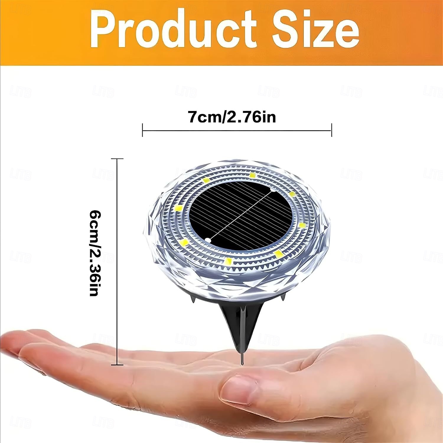 Lampes solaires d'extérieur à 8 LED, disques solaires plats, étanches IP65, éclairage d'allée à énergie solaire pour jardin, pelouse, patio, cour, chemin, paysage, blanc froid de 2025 ? $6.99 –P3