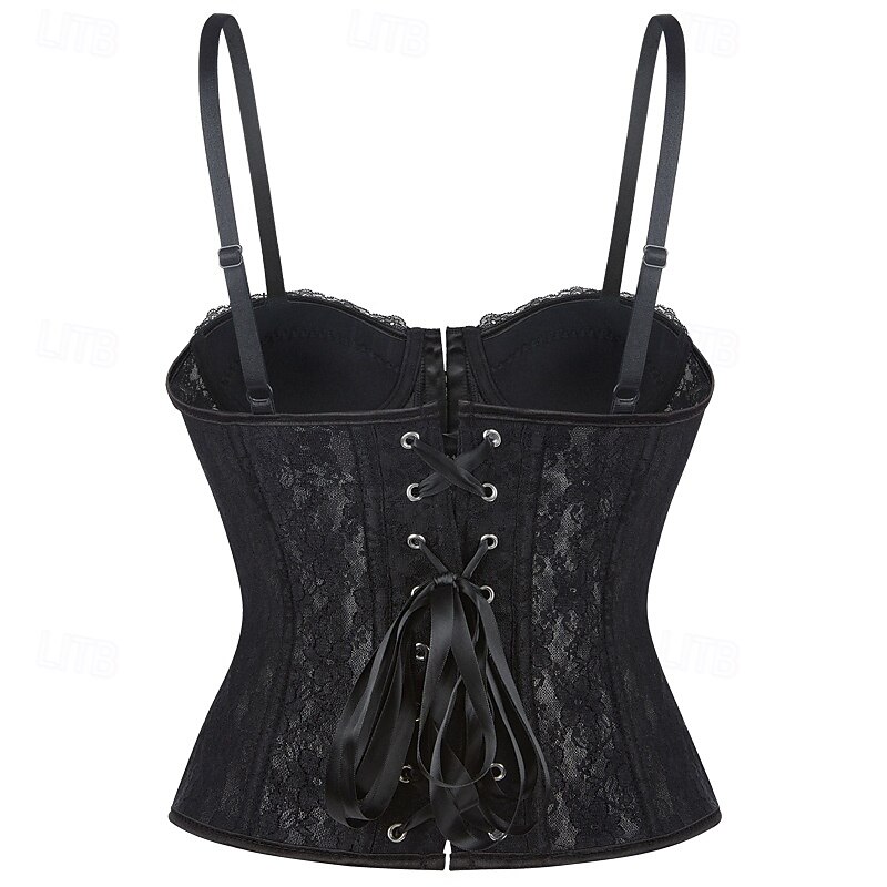 Rococó Com Busto Baile de Máscara Espartilho de Tronco Inteiro Fantasias Renda Compressão abdominal Flexão Fantasia Mulheres Real Baile de Máscaras Festa Carnaval de Veneza Adulto Corpete de 2026 por $26.99 –P6