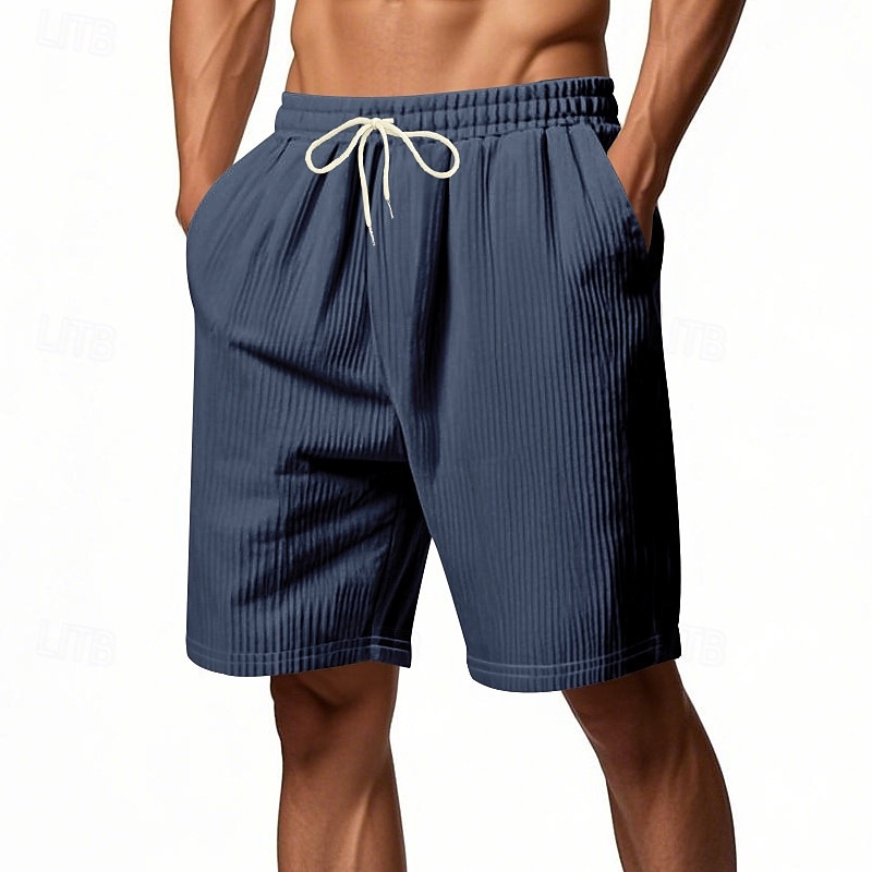 Per uomo Shorts Pantaloncini casual Pantaloncini di velluto a coste Coulisse Elastico in vita Gamba Dritta Semplice Comodità Traspirante Lunghezza al ginocchio Sport all'Aperto Quotidiano Ferie Moda del 2025 a $17.99 –P12